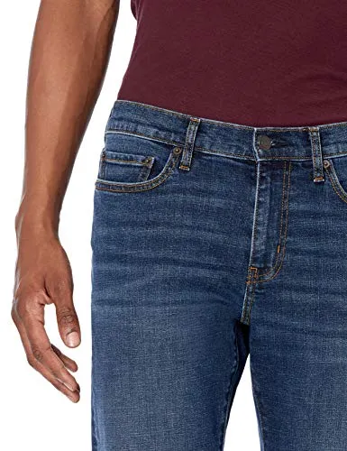 Amazon Essentials Men's Straight-Fit Stretch Bootcut Jean, Dark Vintage, 31W x 34L
