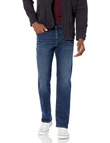 Amazon Essentials Men's Straight-Fit Stretch Bootcut Jean, Dark Vintage, 36W x 28L