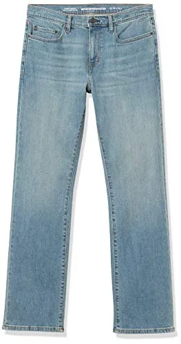 Amazon Essentials Men's Straight-Fit Stretch Bootcut Jean, Light Vintage, 29W x 30L