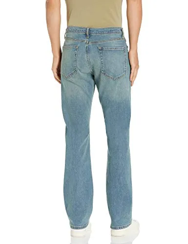 Amazon Essentials Men's Straight-Fit Stretch Bootcut Jean, Light Vintage, 29W x 30L