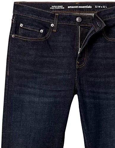 Amazon Essentials Men's Straight-Fit Stretch Bootcut Jean, Rinsed Vintage, 40W x 30L