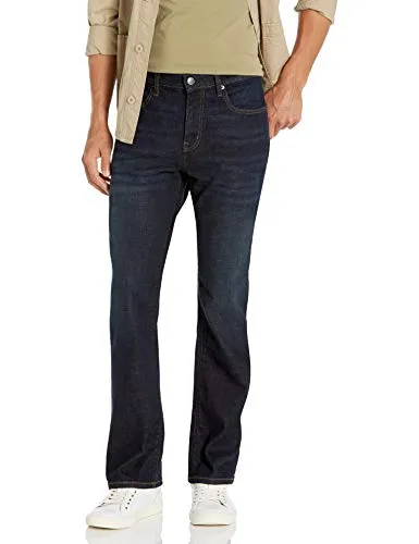 Amazon Essentials Men's Straight-Fit Stretch Bootcut Jean, Rinsed Vintage, 40W x 30L