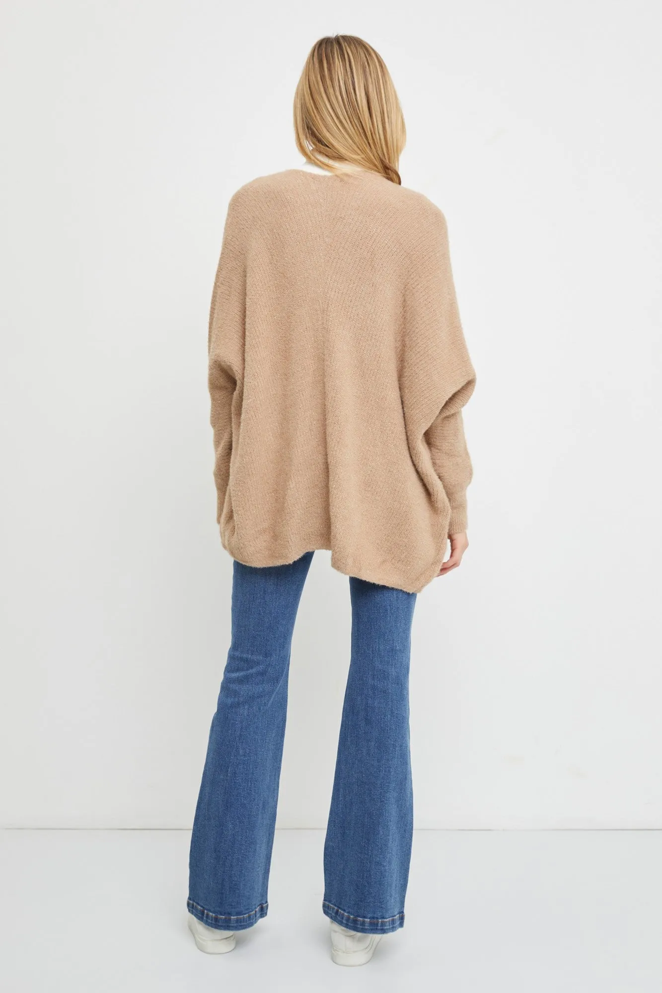 Taupe Ribbed Cardigan