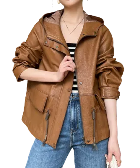 Womens Juliana Genuine Lambskin Leather Jacket