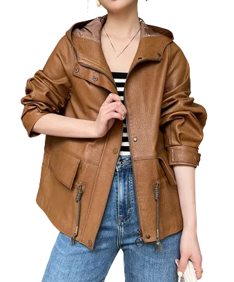Womens Juliana Genuine Lambskin Leather Jacket