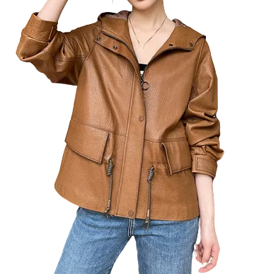 Womens Juliana Genuine Lambskin Leather Jacket